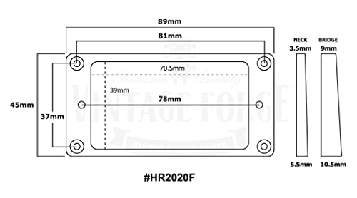 Vintage Forge Cream Flat Bottom Humbucker Pickup Mounting Ring Set (Bridge & Neck) compatible with Gibson Les Paul SG Guitars HR2020F-CRM - Image 3