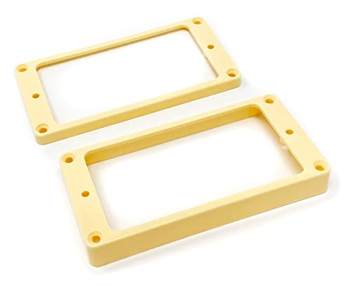 Vintage Forge Cream Flat Bottom Humbucker Pickup Mounting Ring Set (Bridge & Neck) compatible with Gibson Les Paul SG Guitars HR2020F-CRM - Image 5