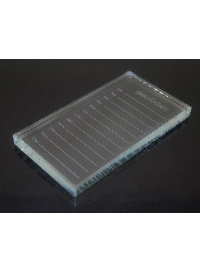 EMILYSTORES Crystal Tray Glass Eye Lash Stand Pallet Holder For Eyelash Extensions 4.5X2.5X0.4 Inch 1Pc - Image 2
