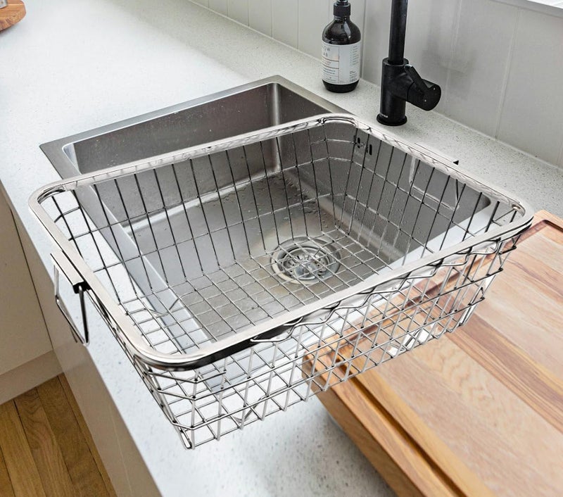 QUISTAL Stainless Steel Dish Drainer Basket for KitchenDish Drying RackUtensil HolderDish RackVessel DrainerBartan Basket - Image 3