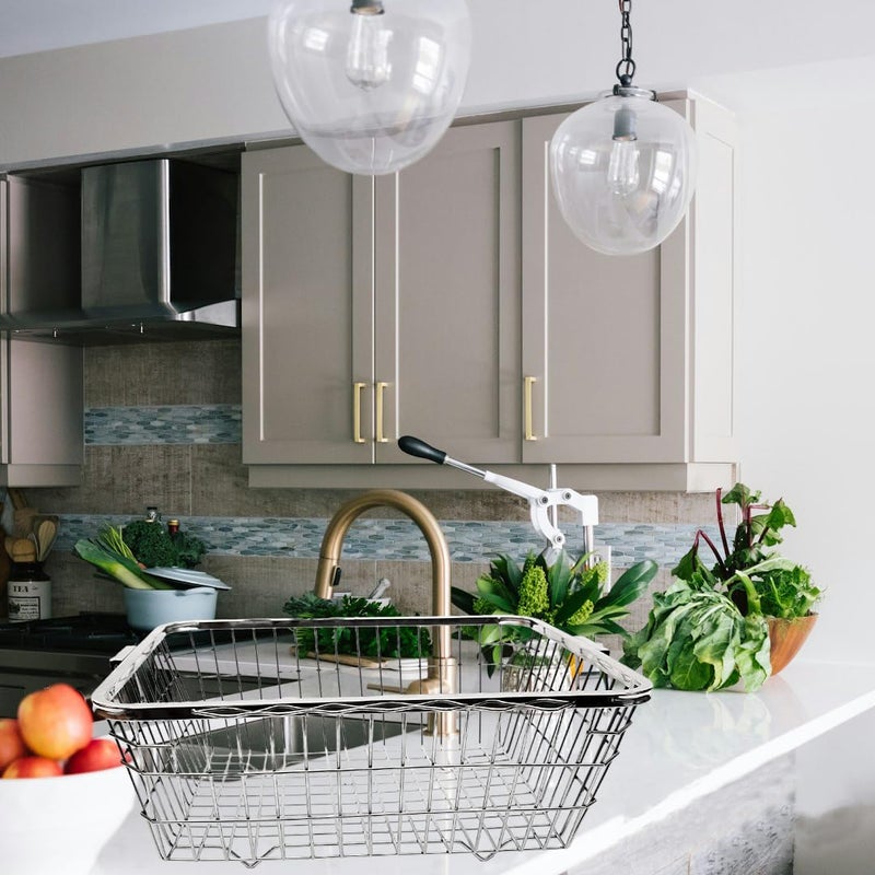 QUISTAL Stainless Steel Dish Drainer Basket for KitchenDish Drying RackUtensil HolderDish RackVessel DrainerBartan Basket - Image 4