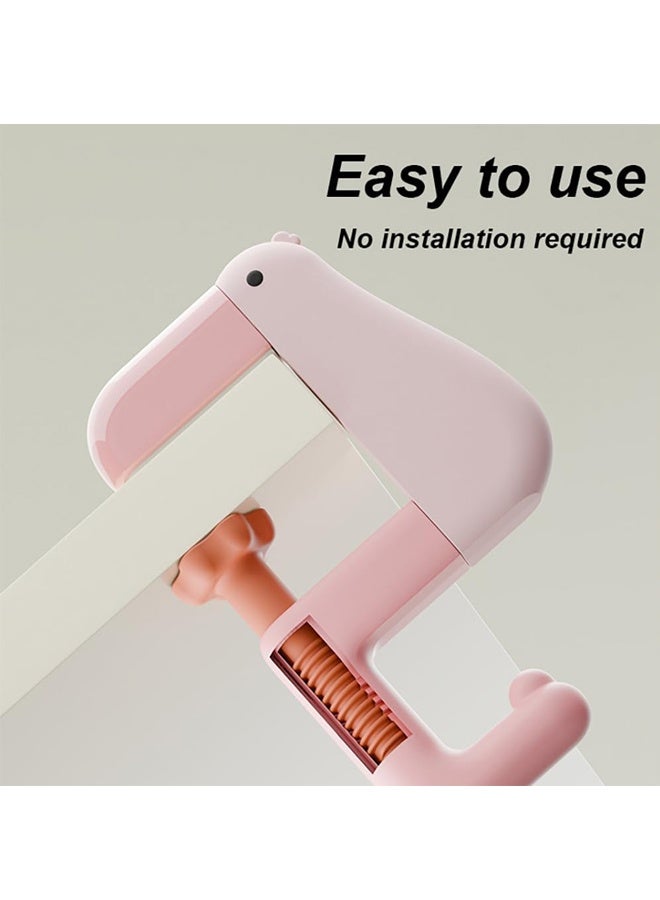 HOMESTAR 2 Pcs Portable Duck Shaped Detachable Non-Slip Folding Table Hook – No-Drill Purse Hanger & Bag Clamp for School/Office Desk Storage & Organization - Image 5