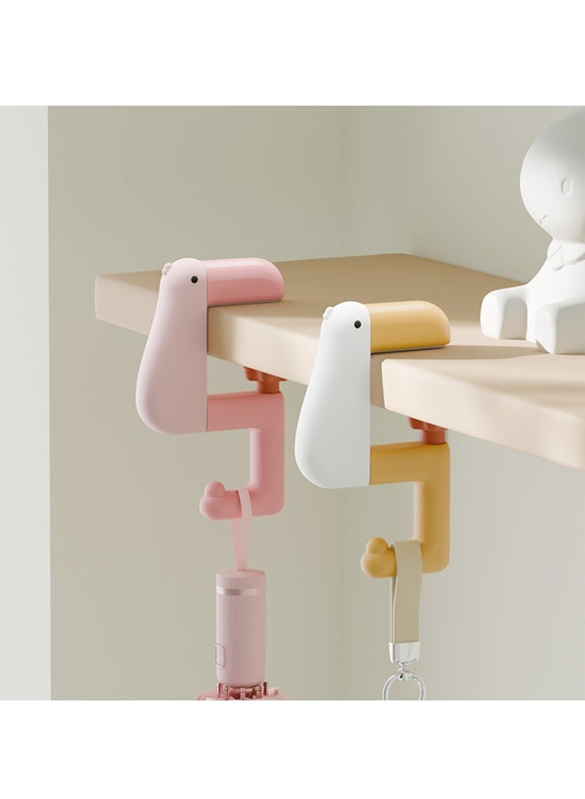 HOMESTAR 2 Pcs Portable Duck Shaped Detachable Non-Slip Folding Table Hook – No-Drill Purse Hanger & Bag Clamp for School/Office Desk Storage & Organization - Image 2