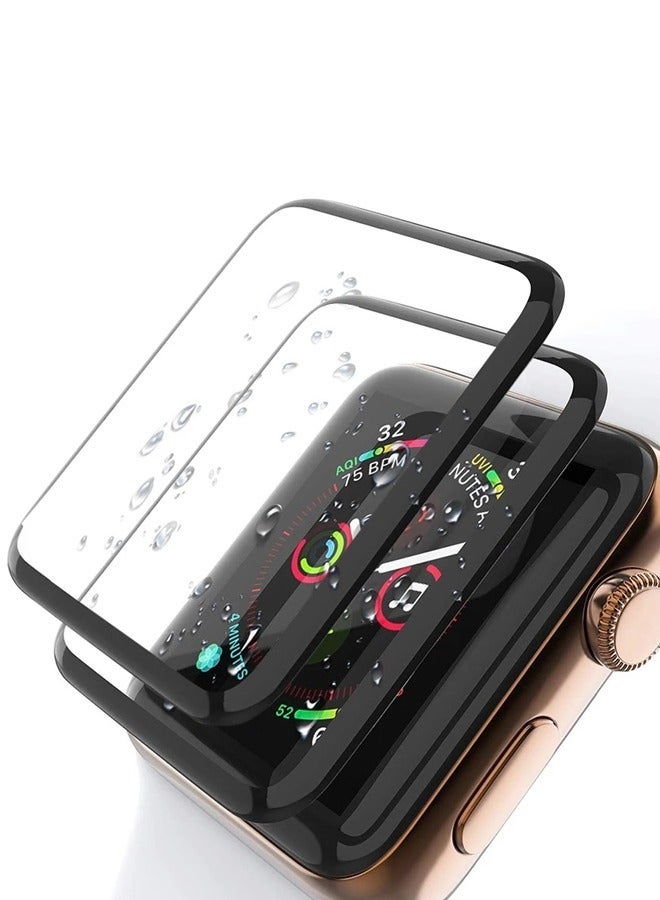 3-Piece Screen Protection Film Curved Surface Design Seamless Hd Watch Film High Quality Soft Scratch-resistant Suitable For Apple Watch 7 Shatter-resistant Multilayer Tempered 41mm - Image 1