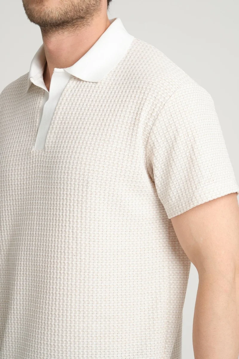 Alexander Gardi Waffle Patterned Polo Neck T-Shirt (E24-PLTS00)