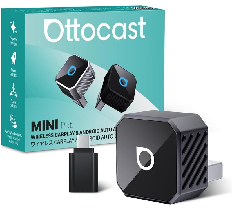 OTTOCAST Mini 3.0 Wireless Carplay Adapter & Android Auto Wireless Adapter - Image 1