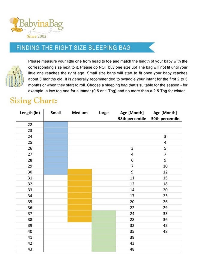 BABYINABAG Baby Sleeping Bag Or Sack, 1 Tog Summer Model Model With Animal Pattern (Large (22 Mos - 3T))  - Image 2