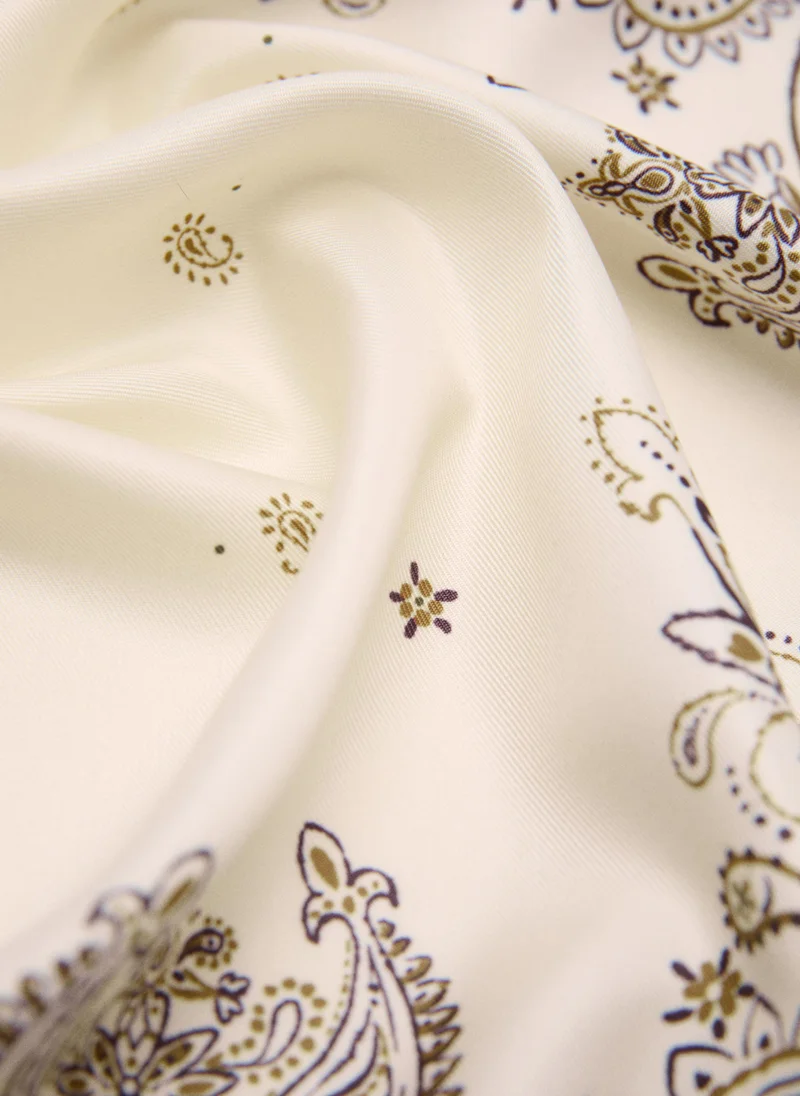 Mango 78-BURDEOS Paisley Print Scarf for Women | Best Price UAE