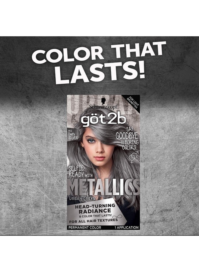 Got2b Metallics Permanent Hair Color M72 Dusty Silver - Image 3