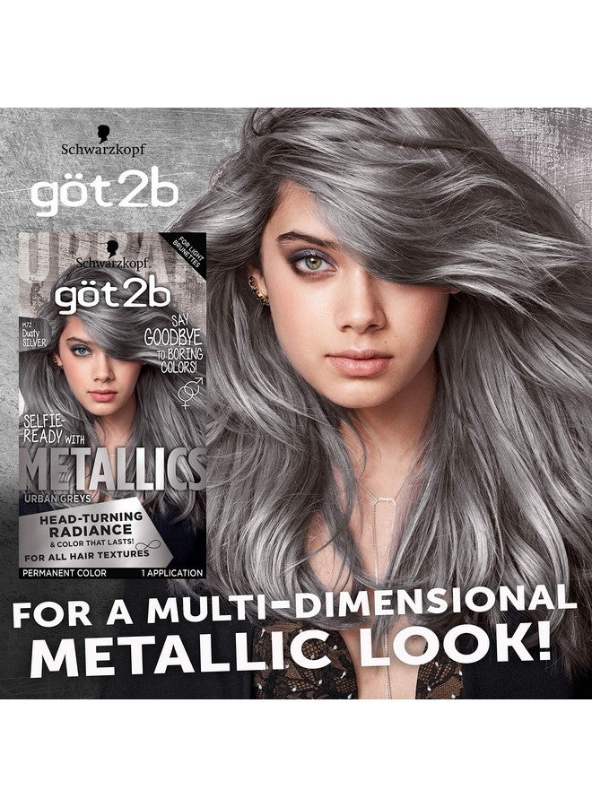 Got2b Metallics Permanent Hair Color M72 Dusty Silver - Image 2