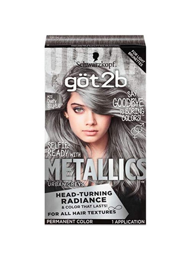 Got2b Metallics Permanent Hair Color M72 Dusty Silver - Image 1