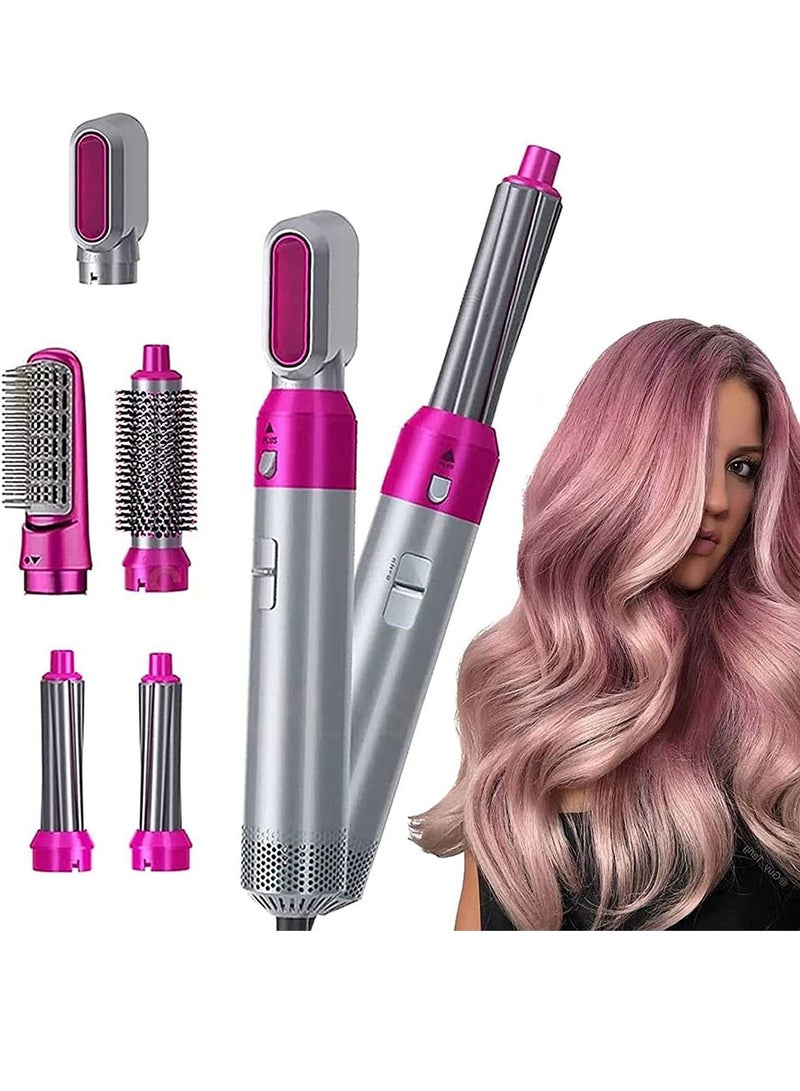 Hair Dryer,Hot Air Blower Styler & Volumizer 5 in 1 Hair Brush,Electric Hair Curler,Multifunctional Hair Dryer Styling Tool,Negative Ion Blow Dryer Brush for Women Girl Gift - Image 1