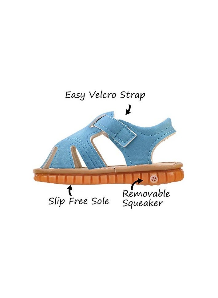 Boys Girls Summer Squeaky Sandals Closed-Toe Anti-Slip Premium Rubber Sole Toddler First Walkers Shoes - Image 2
