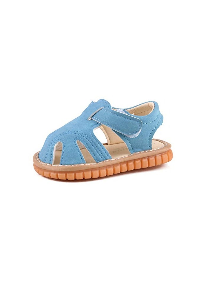Boys Girls Summer Squeaky Sandals Closed-Toe Anti-Slip Premium Rubber Sole Toddler First Walkers Shoes - Image 1