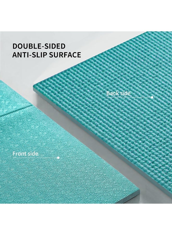 PROIRON Yoga Mat Folding Travel Exercise Mat Non Slip Double-Sided Professional Pilates Mat Foldable Easy to Carry to Class Beach Park Travel Picnics (With Storage Bag) - Image 4