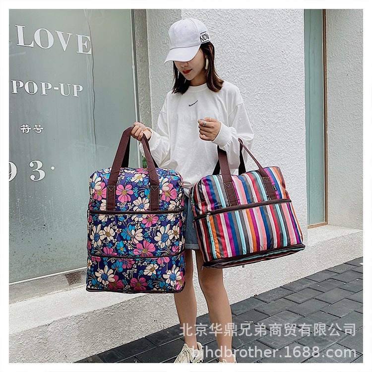Handbag 308pvc Handbag Portable Foldable Sludable Trolley Case Size Adjustable Travel Bag Customized photo shoot 