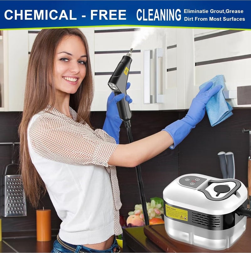 ET-LIFE Steam Cleaner, 4.5Bar Pressurized Steamer for Cleaning, Multi-Purpose Steamer for Home, Handheld Steam Cleaner, with 6pcs Accessories, Car Steamer, Portable Steam Cleaner for Kitchen, Bathroom, Tile - Image 3