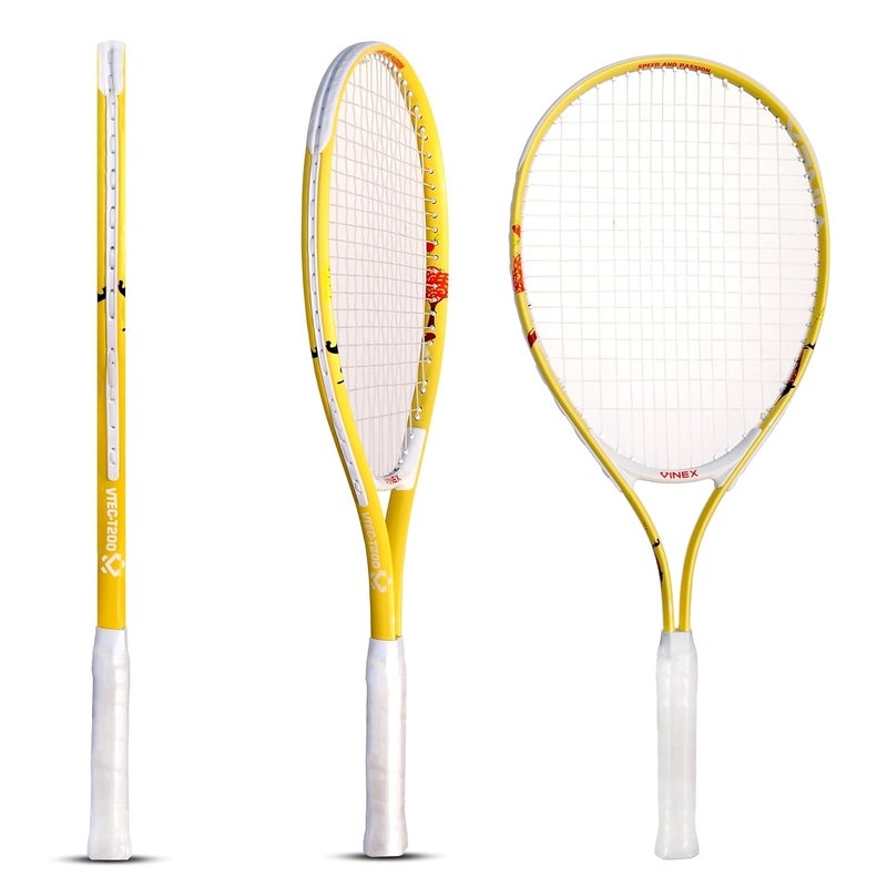 VINEX Tennis Racquet - VTEC T200 | 25-Inch Aluminum Tennis Racket with Carrying Bag | Lightweight 260g | Grip Size 6 - Image 4