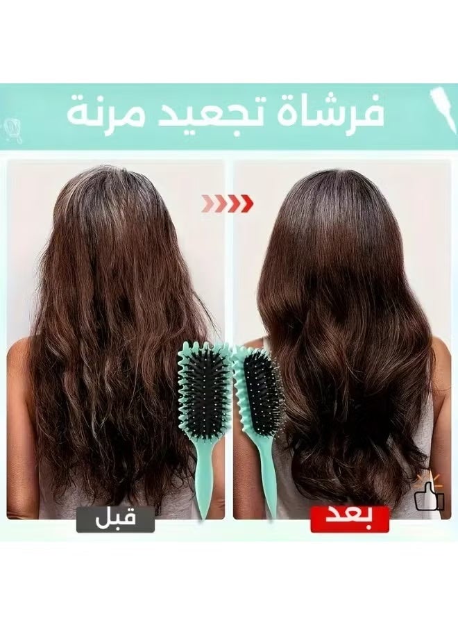 شي إن Hair Detangling Brush with Styling Spray Bottle – 2 Piece Hair Care Kit multicolor - Image 3