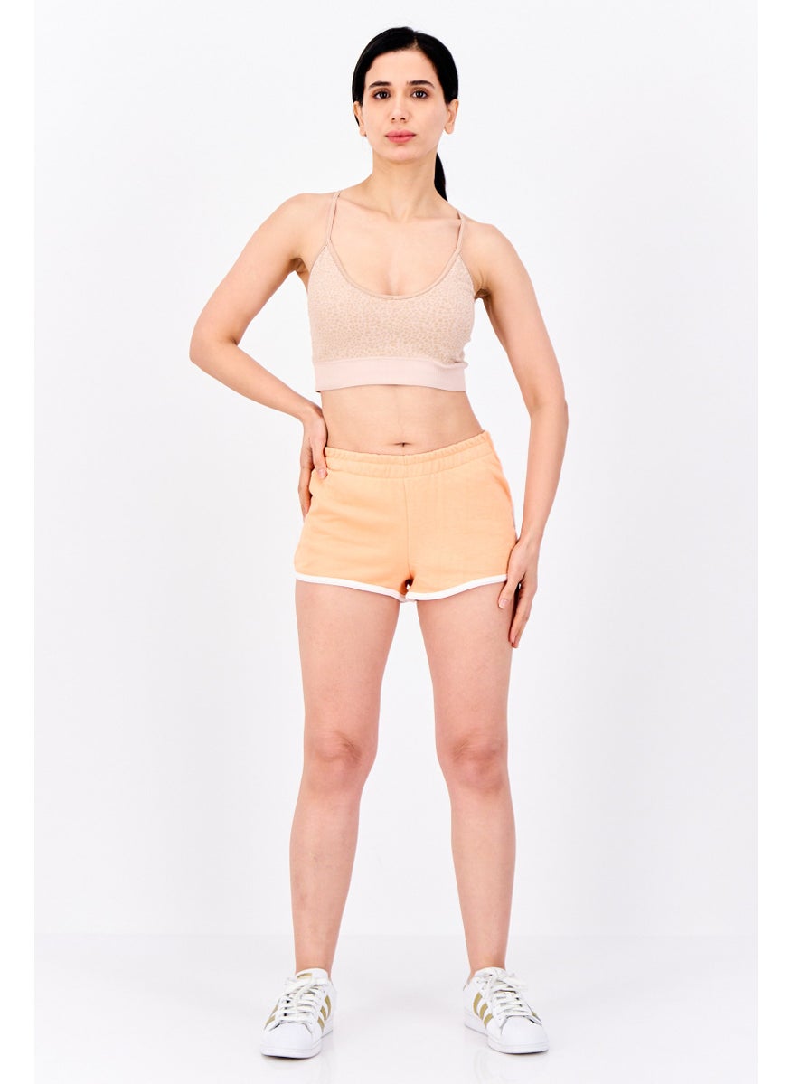 Lefties Women Solid Basic Shorts, Coral  - Image 4