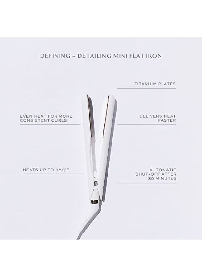 Kristin Ess - Hair Defining + Detailing Titanium Mini Flat Iron Hair Straightener For Short Hair Travel Sized With Travel Bag Accessory Fast Heat Dual Voltage Auto Shutoff - Image 1