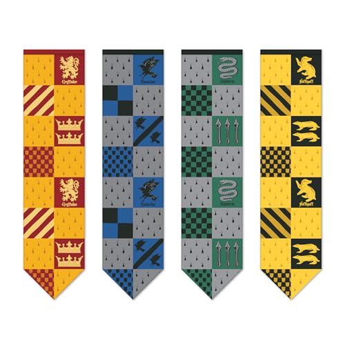 Conquest Journals Harry Potter Hogwarts House Quidditch Large Flags Set of 4 Polyester 12 x 49 Gryffindor Slytherin Ravenclaw Hufflepuff Banners Party and Wall Decor Officially Licensed - Image 1