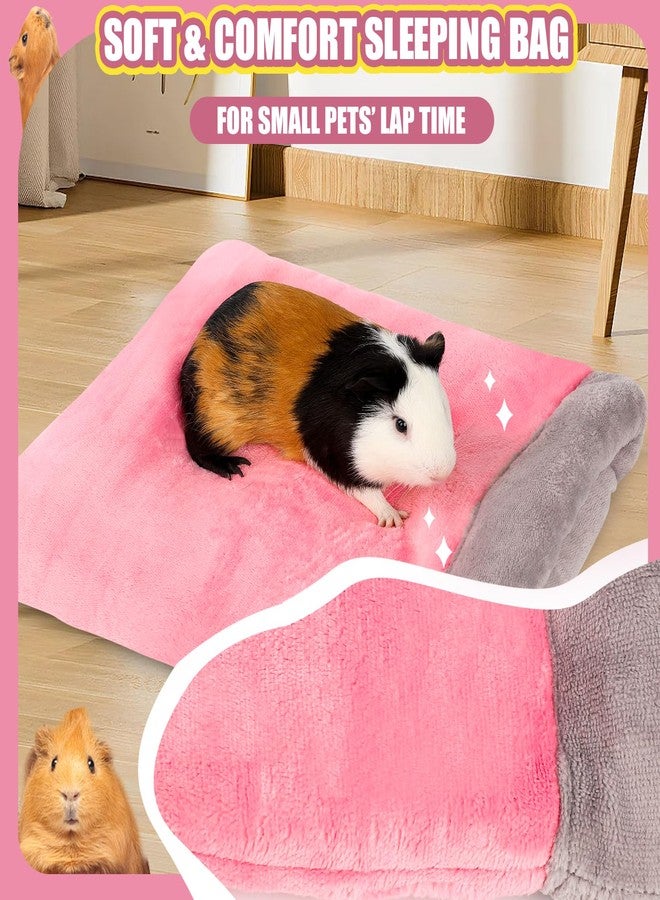 ONEJU Guinea Pig Sleeping Bag, Adjustable Opening Entrance, Cuddly Bag and Play Bag for Guinea Pigs, Rabbits and Other Small Pets, Pink - Image 3