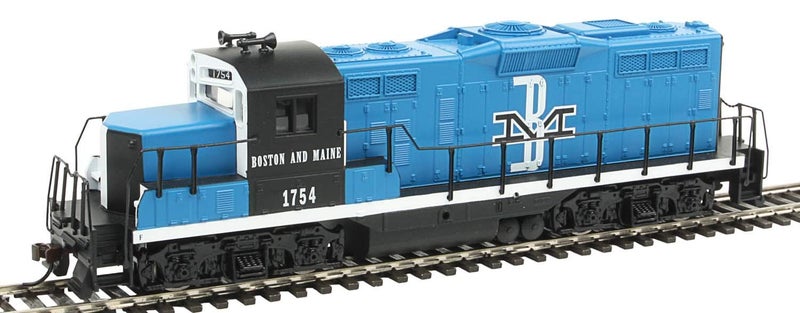Walthers Trainline EMD GP9MStandard DCBoston Maine 1754 Blue Black White 931451 HO Scale Model Railroad Locomotive Model