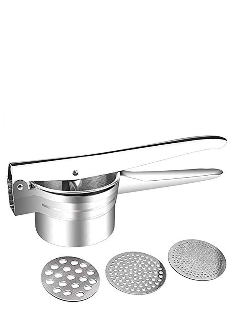 KASTWAVE Potato Ricer Masher Potato Ricer Masher - Premium Stainless Steel, 3 Interchangeable Discs - Manual Potato Press, Ideal for Fruits, Vegetables, Baby Food Easy to Clean - Image 1
