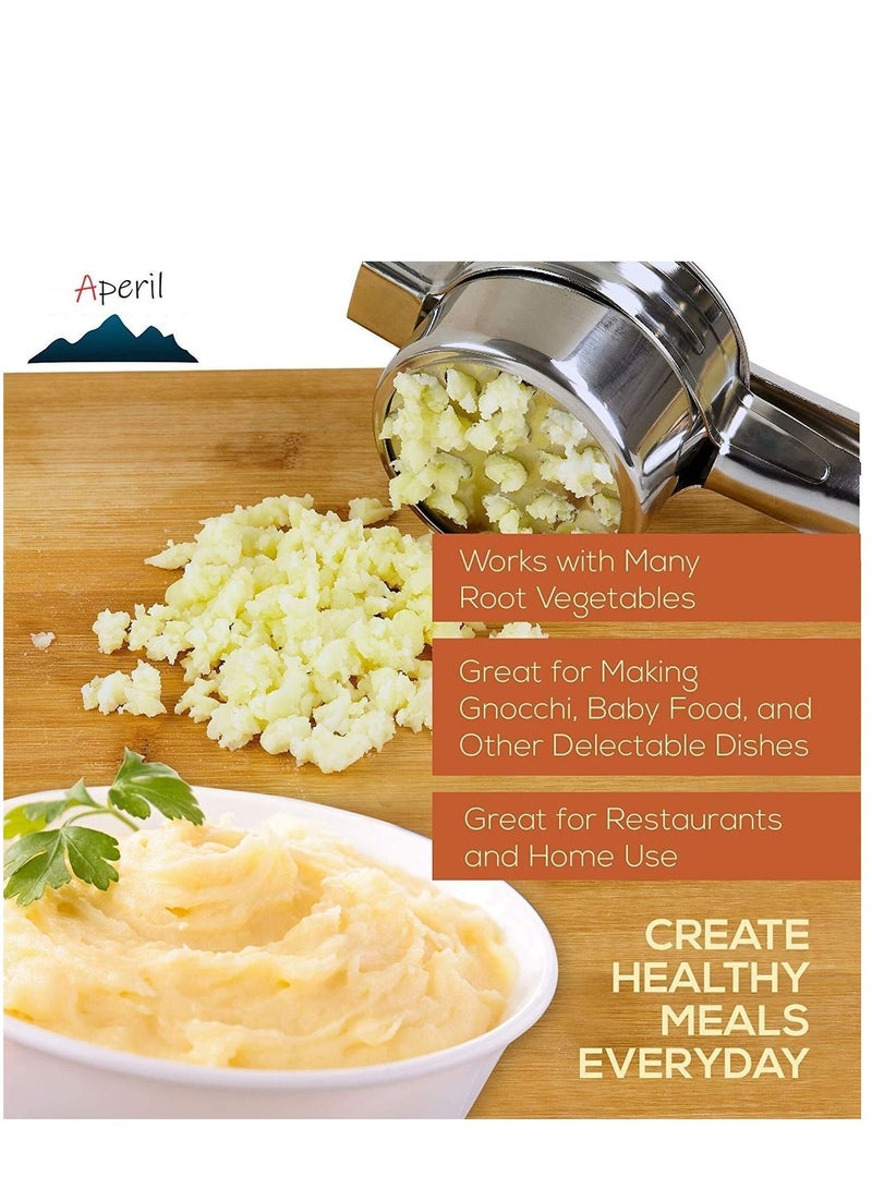 KASTWAVE Potato Ricer Masher Potato Ricer Masher - Premium Stainless Steel, 3 Interchangeable Discs - Manual Potato Press, Ideal for Fruits, Vegetables, Baby Food Easy to Clean - Image 2