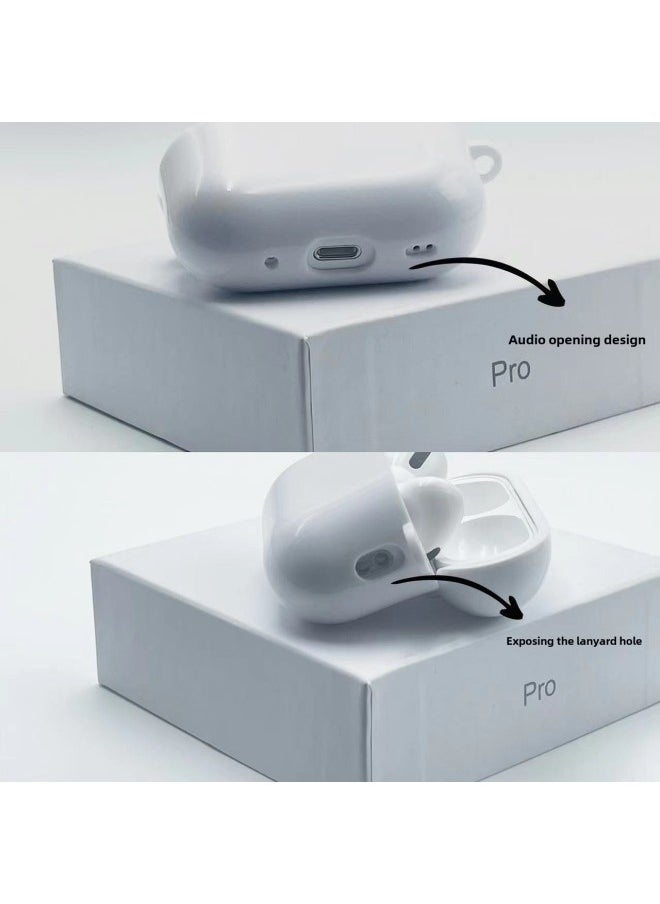 Generic - Suitable For Airpods Protective Apple Case Pro2 Transparent Headphone Case 3/4 Generation Headphone Case 5th Generation Tpu Material-Color:Transparent Soft Shell Without Packaging-Model:AirPods 1/2 Generation (with Hanging Ears) - Image 1