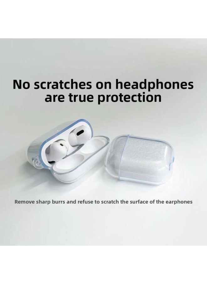 Generic - Suitable For Airpods Protective Apple Case Pro2 Transparent Headphone Case 3/4 Generation Headphone Case 5th Generation Tpu Material-Color:Transparent Soft Shell Without Packaging-Model:AirPods 1/2 Generation (with Hanging Ears) - Image 1