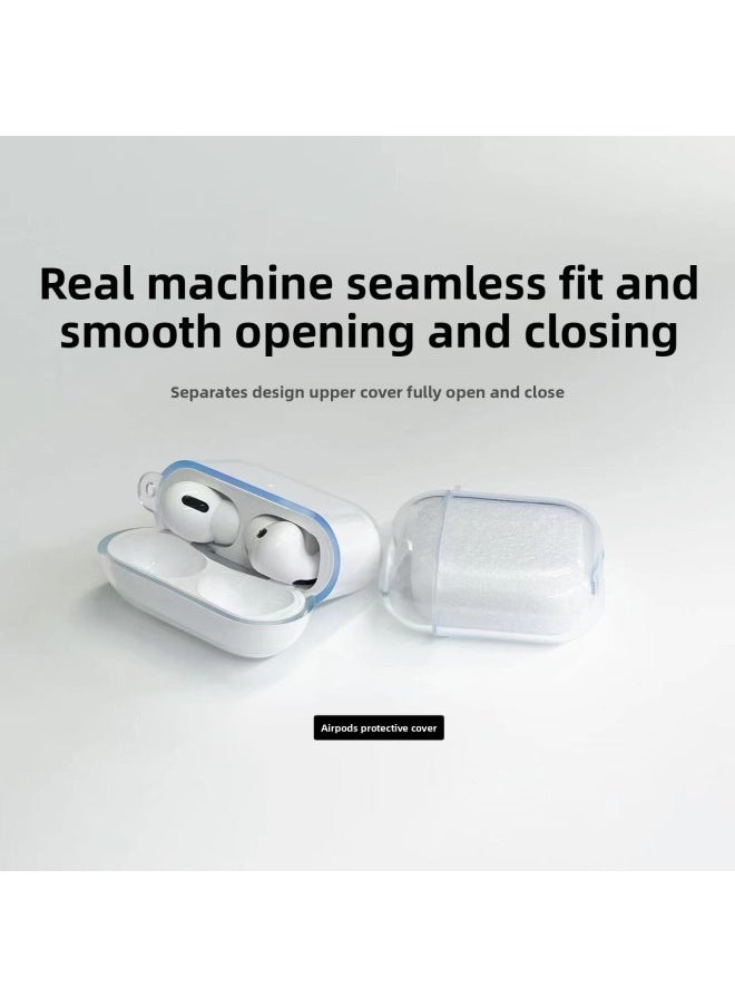 Generic - Suitable For Airpods Protective Apple Case Pro2 Transparent Headphone Case 3/4 Generation Headphone Case 5th Generation Tpu Material-Color:Transparent Soft Shell Without Packaging-Model:AirPods 1/2 Generation (with Hanging Ears) - Image 1