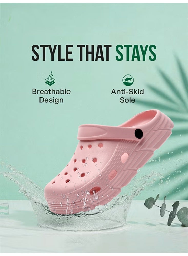 GUOLUOFEI Comfy Garden Clogs for Women and Men, Slip On Mules Sandals Lightweight Slippers Outside Home Casual Wear Non-Slip Air Cushion Thick Bottom Slides Shoes - Image 1