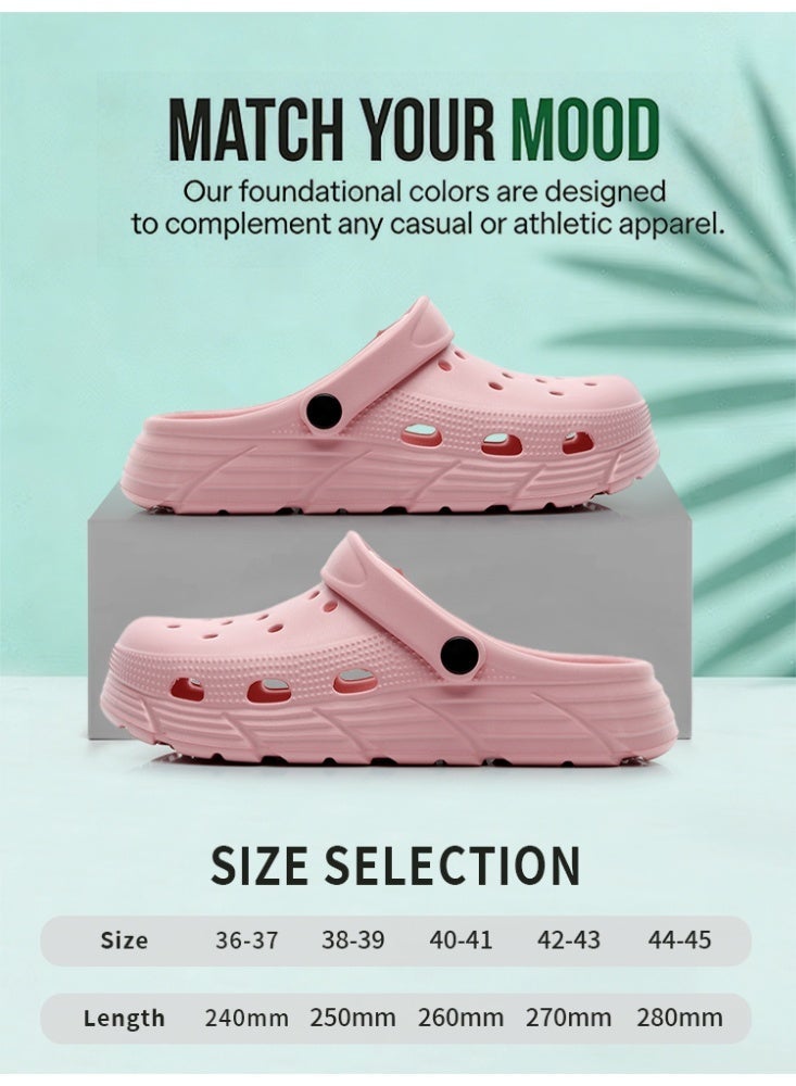 GUOLUOFEI Comfy Garden Clogs for Women and Men, Slip On Mules Sandals Lightweight Slippers Outside Home Casual Wear Non-Slip Air Cushion Thick Bottom Slides Shoes - Image 4