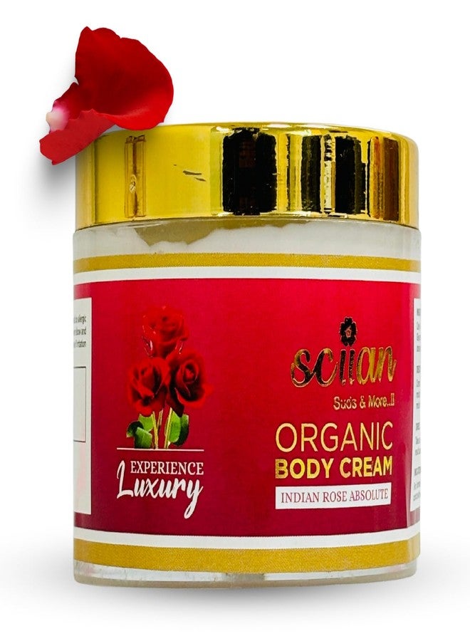 SCIIAN Indian Rose Absolute Body Cream for Women | Body Massage Cream | Body Cream for Dry Skin | Body Cream For Summer | Enriched with Olive Oil, Almond Oil, and Rose Extract | 100gm - Image 1
