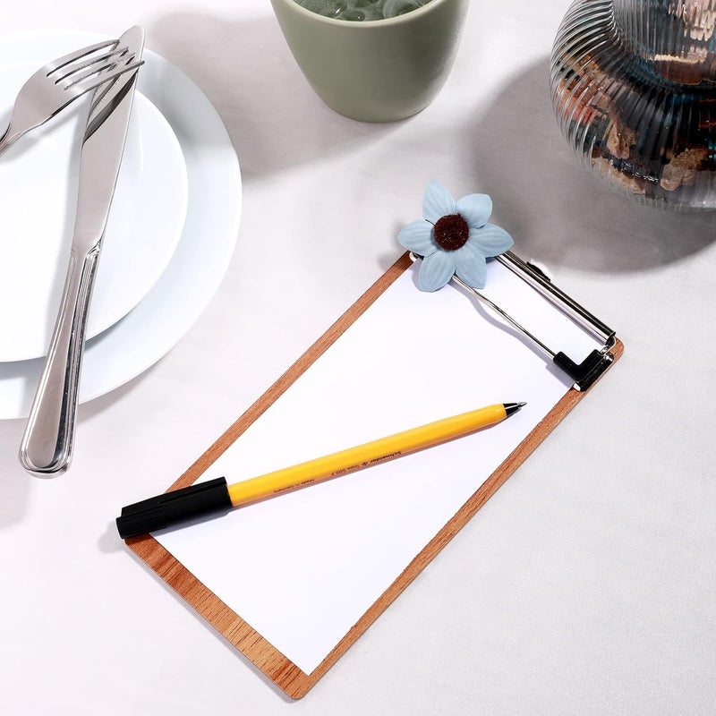 XCSOURCE Wood Check Presenters for Restaurants(8"X 4") Pocket Sized Notepads,Mini Clipboards A6,Small Wooden Office Memo Clipboards,Card and Receipt Holder for Restaurant (Light Wooden Pack of 3) - Image 5