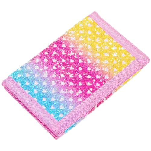 Lamiza Kids Wallet for Boys Girls Teens Trifold, Canvas Toddler Wallet for Boys, Cute Zipper Wallets Youth with Coin Pocket and Card Holders, Novelty Wallets for Childrens Birthday Gifts (Bling Style) - Image 1