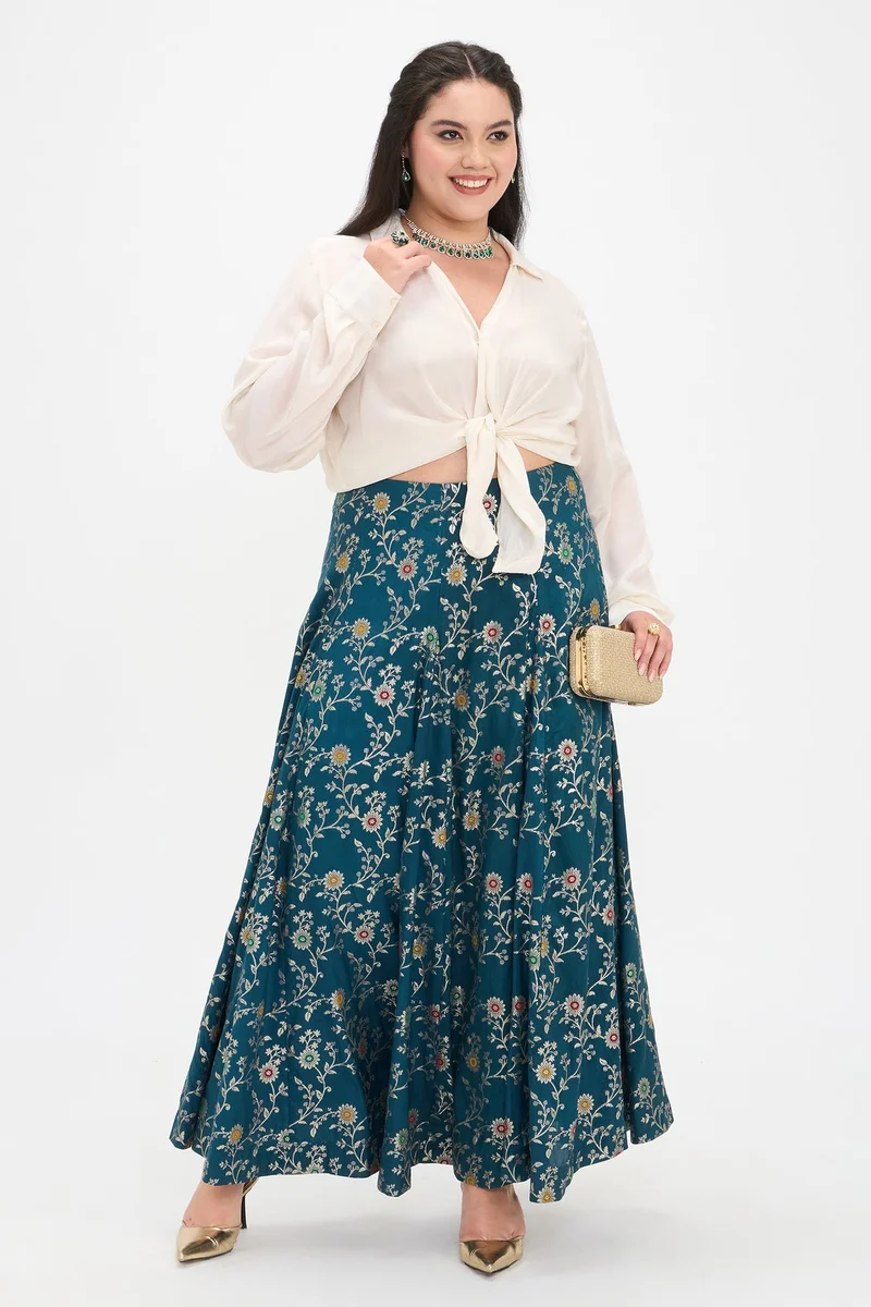 فيرجيو Solid Viscose Plus Size Shirt With V-Placket for Women