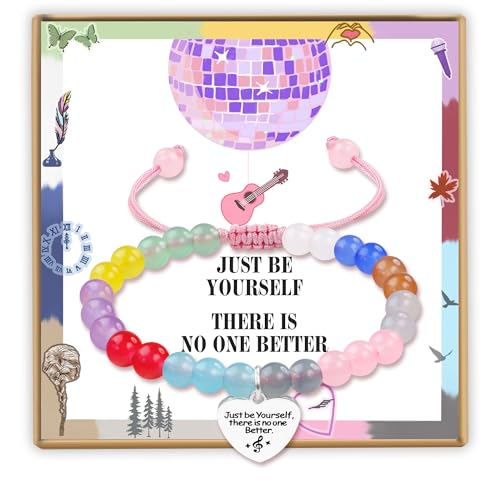 PEALICIOUS Adjustable Taylor Bracelet Taylor Quotes Merch as Meaningful Christmas Gifts for Daughter with Motivational Card, Taylor Jewelry Music Stocking Stuffers for Taylor Fans Birthday Gift - Image 1