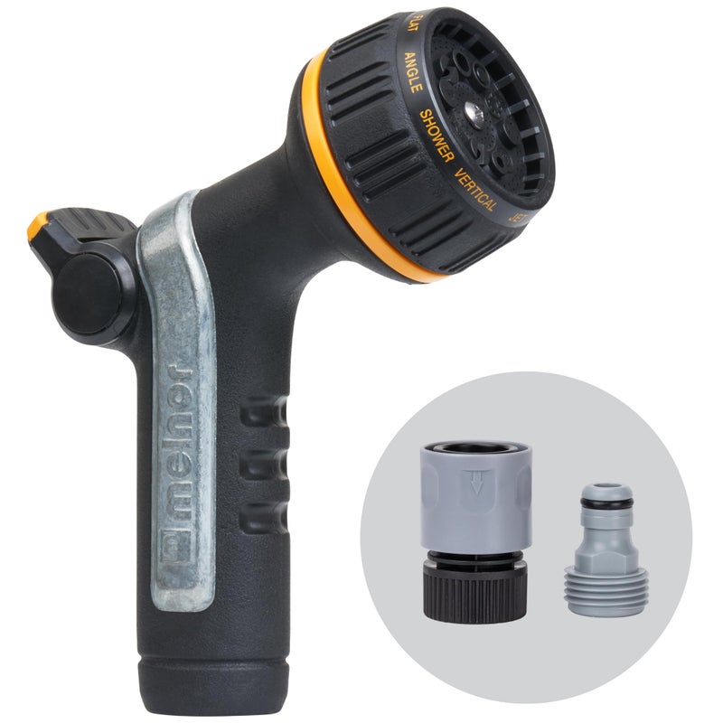 Melnor 65179AMZ Heavyweight Metal Thumb Control Nozzle w/Quick Connect Set - Image 1