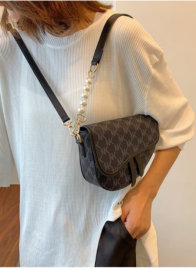 WAOKN - Women's Versatile Shoulder Bag, Ladies Stylish Saddle Bag Crossbody Bag Armpit Bag, PU Leather Tote Bag Handbag Sling Bag Side Bag Gift Bag for College Students and Teenagers - Image 1