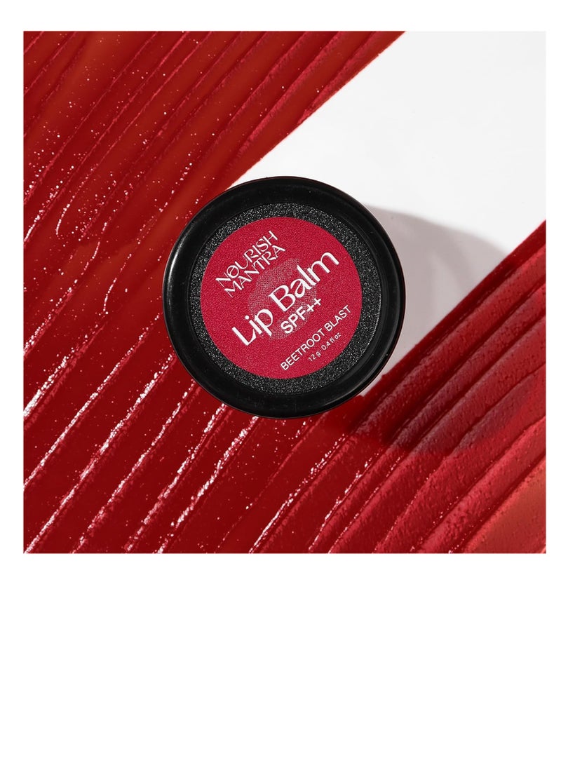 Nourish Mantra Beetroot Blast Lip Balm with SPF Formulated with Beetroot Extracts Olive Oil  Shea Butter Vitamin E  and Avocado Oil Best for both women and men - 12gm  Pack Of 2 - Image 3