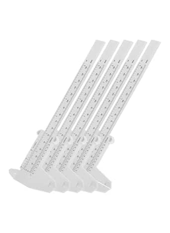5Pcs Plastic Vernier Caliper Tool for Students with Case Accurate Measurement Gauge - Image 1