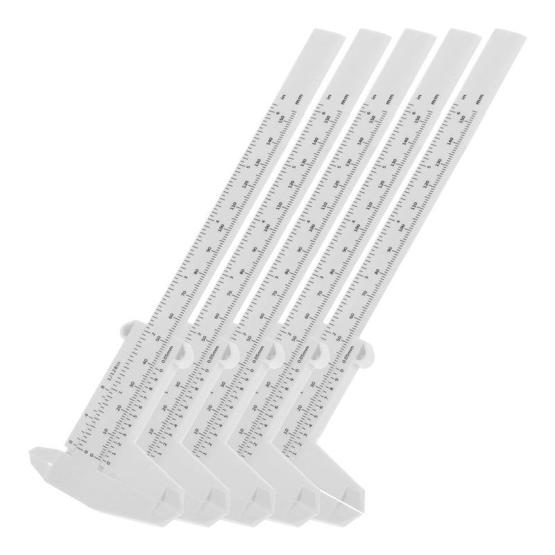 5Pcs Plastic Vernier Caliper Tool for Students with Case Accurate Measurement Gauge - Image 2
