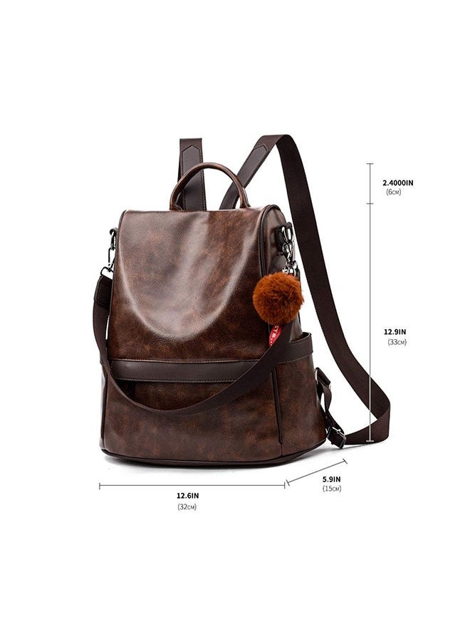 NIBEMINENT Anti-theft Casual Shoulder Backpack Coffee  - Image 3