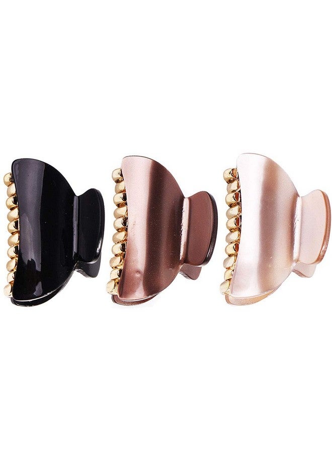 Teensery 3 Pcs Acrylic Hair Claw Clips 2 Inch Non Slip Hair Barrette Jaw Clamps Ponytail Holder Hair Accessories For Women And Girls - Image 1