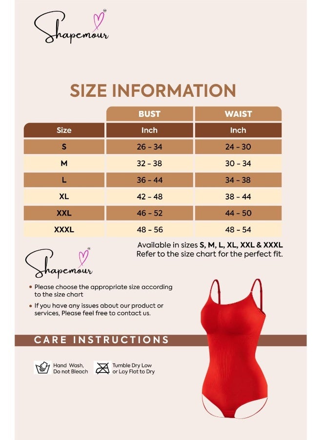 Shapemour Red Thong Bodysuit for Women - Image 5