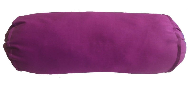 Saffron Purple Plum Bolster Cover - Set of 2 Covers - Round Bolster Cover for Sofa Deevan Couch Cotton 9" Diameter x 24" Long (22 cm Diameter x 60 cm Long) Removable Cover - Image 3