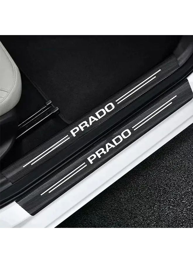 4 Pieces Prado 120 150 J90 Threshold Protector Anti Scratch PVC Bumper Sticker Door Step Strip - Image 4